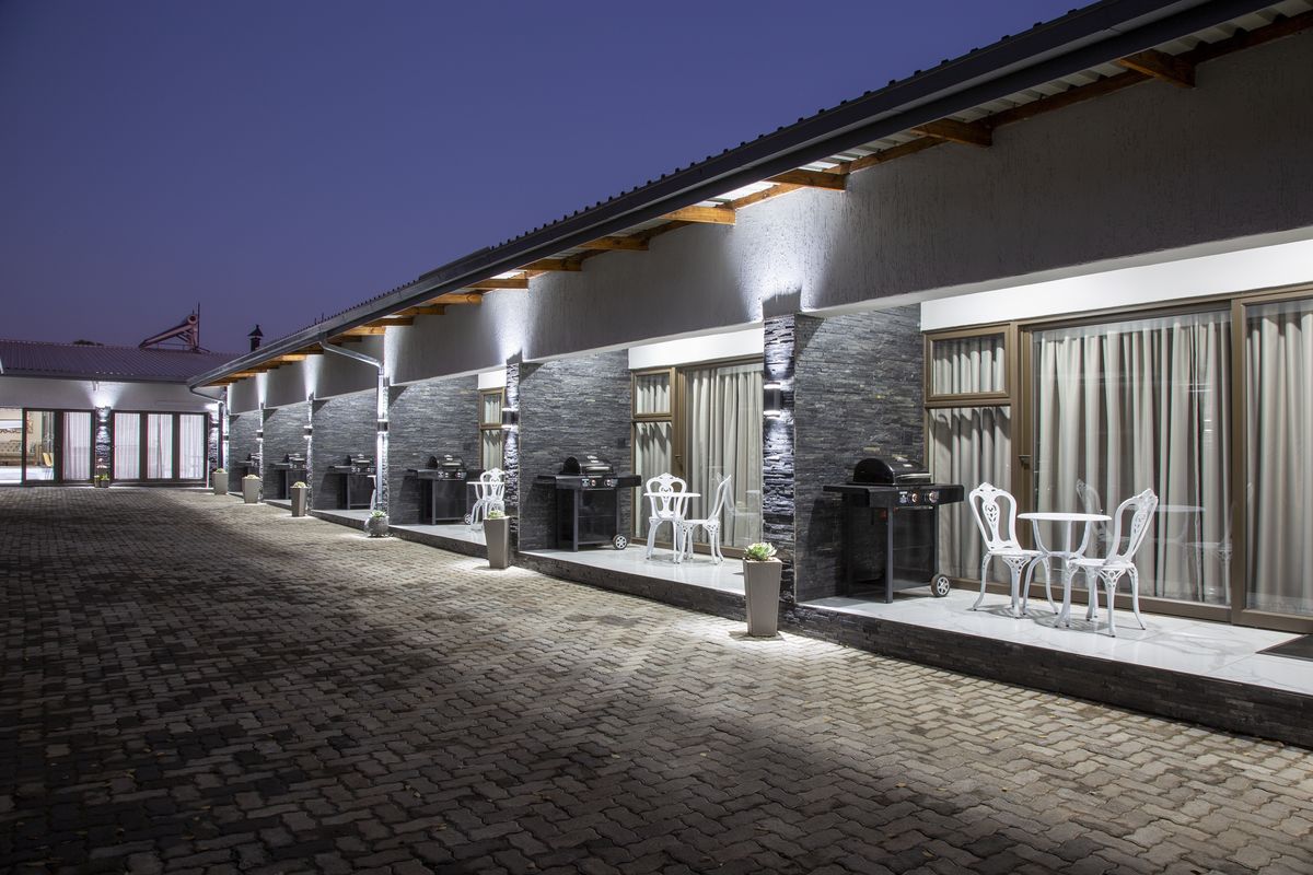 Room patios at night